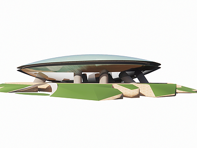 现代其他文化场馆 世博文化中心 覆土建筑 漂浮原型建筑 流线型建筑 曲面建筑