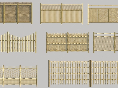 新中式其他景观小品 侘寂日式围墙