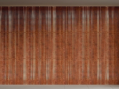 中古复古护墙板 锈板 造型金属孔板 冲孔板 穿孔板 铁锈色金属孔板
