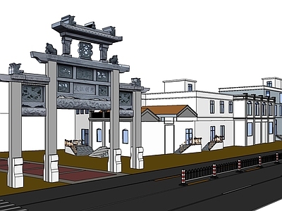 现代商场建筑 同仁堂药店 商业多层 商场门头 商业高层