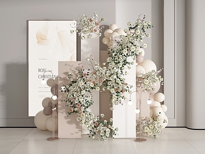 现代美陈 橱窗 婚礼美陈 花艺美陈 花艺组合 花卉