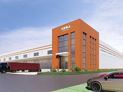 现代极简产业园建筑 现代风格物流仓储 单层仓库 现代风格仓库 施工图