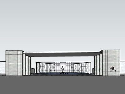 现代售楼处建筑 示范区