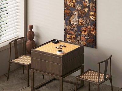 现代棋牌室 现代围棋 现代围棋桌椅组合