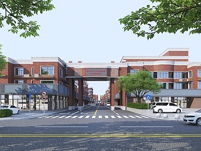 现代商业街 现代商业街建筑