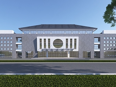 新中式其他文体建筑 新中式办公楼