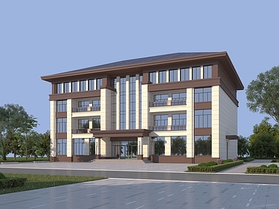 新中式其他公共建筑 新中式办公楼