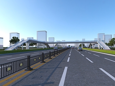 现代其他公共建筑 现代人行天桥