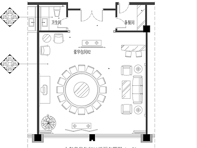 现代中餐厅 中餐厅豪华包房 施工图