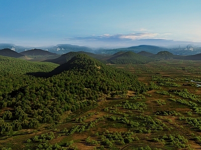 现代办公大厅 山地