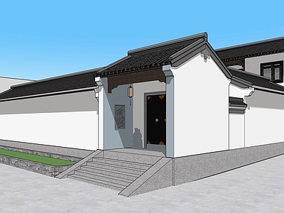 新中式中式古建筑 合院 中式住宅 中式别墅