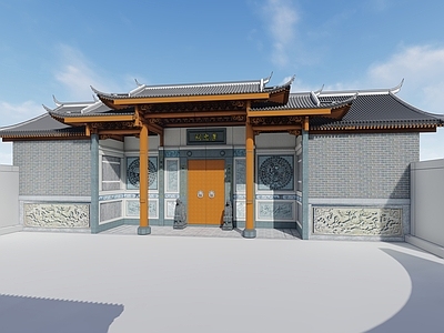 中式中古其他文化场馆 宗祠精细古建