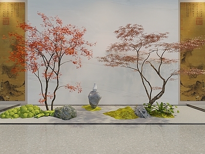景观树 宋式日式红枫 鸡爪槭 红枫景观树 乔木 苔藓地形