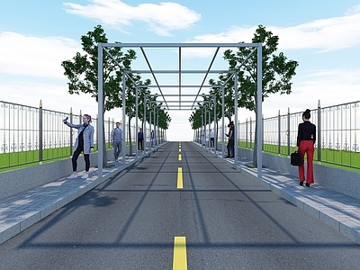 现代其他公共空间 现代休闲走廊