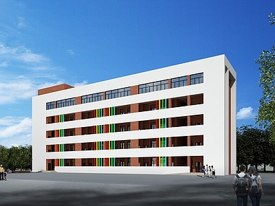现代学校建筑 五层教学楼 施工图