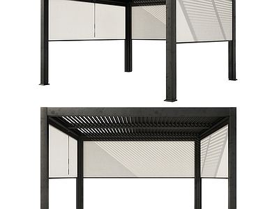 现代新中式亭子 凉棚 凉亭