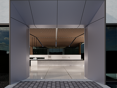 现代简约吊顶 展示区吊顶 铝扣板吊顶 马赛克吊顶