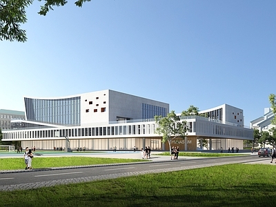 现代新中式体育建筑 封闭体育馆 新中式体育场馆 体育馆建筑