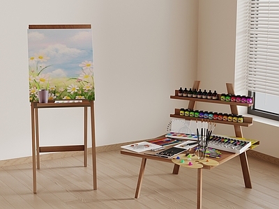 画具 现代儿童画架 美术用品 画笔 颜料