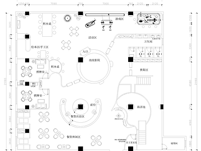 现代儿童乐园 儿童乐园平面布置 儿童娱乐区 施工图