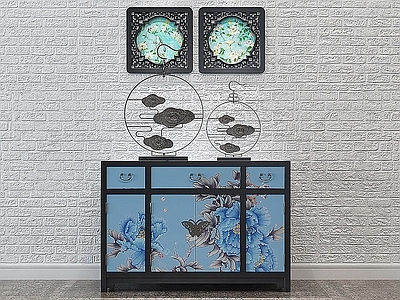 新中式端景柜