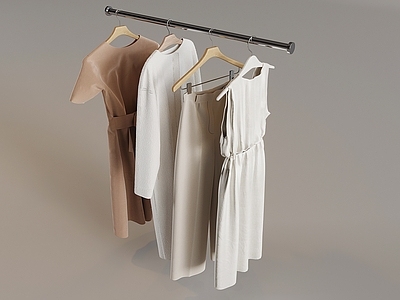 衣服 女装女裤连衣裙 服饰挂衣杆衣服撑