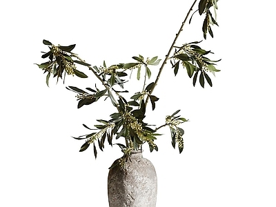 新中式花艺 花艺摆件 绿植 插花 陶罐花瓶