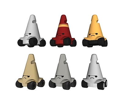 玩具 现代玩具 雪糕筒小车 路障小车 TBC 儿童玩具潮玩公仔