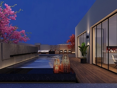 现代其他景观小品 现代庭院花园