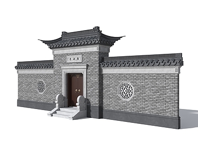中式入口 古建大门 中式垂花门 民居院门入口 中式大门 中式入口