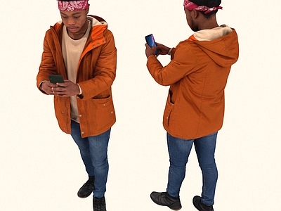 男人 玩手机 路人