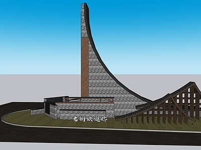 新中式现代其他景观小建筑 精神堡垒 乡村入口 标识