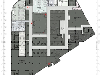 现代简约商场 公装展厅 居然洞建 办公空间 艺术走道 施工图