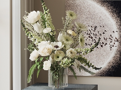 现代花艺 现代花卉摆件 花瓶花艺 鲜花 装饰画 花卉花艺