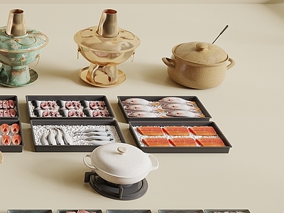 厨具 铜锅 火锅 砂锅 肉 鱼肉