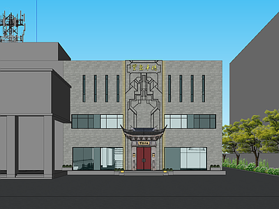 现代轻奢门头 火锅店门头 古建门头 餐厅门头