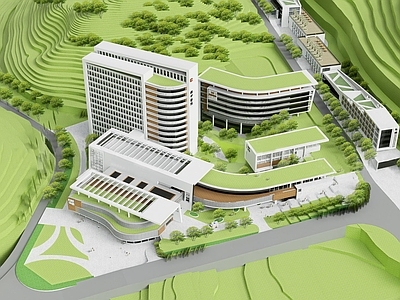现代医院建筑 现代简约医院建筑 建筑规划 城市规划 养老院