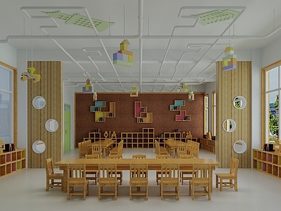 现代幼儿园 幼儿园构建室