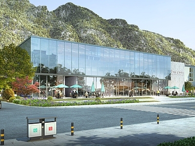 现代售楼处建筑 现代售楼部