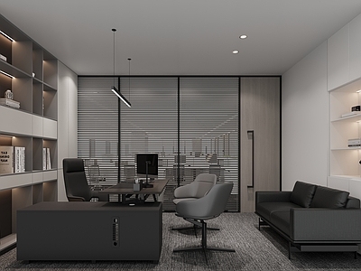 现代简约经理办公室 经理室