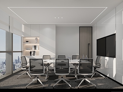 现代极简会议室 小会议室 小型会议室