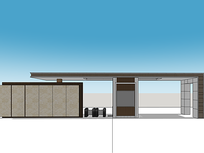 现代小区建筑 小区入口大门 现代风格 入口大门垂直绿化
