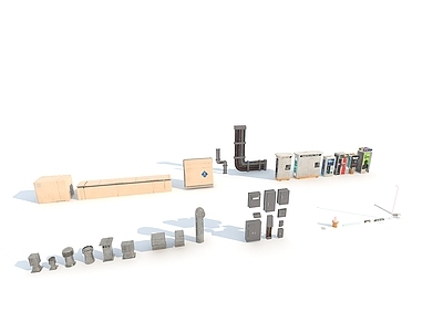 现代其他局部构件 屋顶设施 建筑机械器材