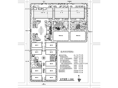 厂房景观 产业园景观 工业园区 规划平面图 仓库车间办公楼 食堂宿舍招待所 施工图