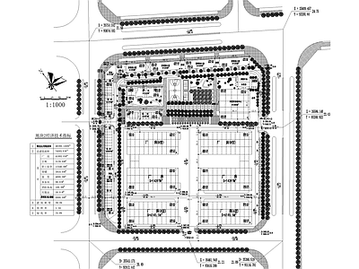 厂房景观 工业园区 产业园景观 规划平面图 公寓宿舍食堂商铺 施工图