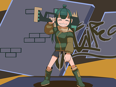 虚拟人物 卡通动漫 女武士 探险女孩 漫画少女 二次元女孩