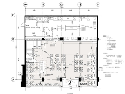 现代快餐店 两层连锁汉堡炸鸡 KFC 施工图