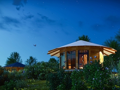 原木简约树屋 帐篷树屋 膜结构木屋 帐篷木屋