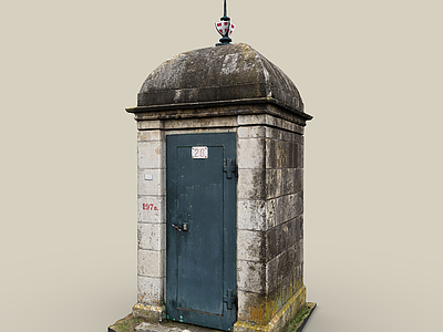 现代其他住宅外观 石门 地库门 扫描建筑 仓库 库房