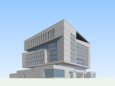 现代新中式图书馆建筑 现代图书馆 学校图书馆 公共图书馆 教学楼建筑